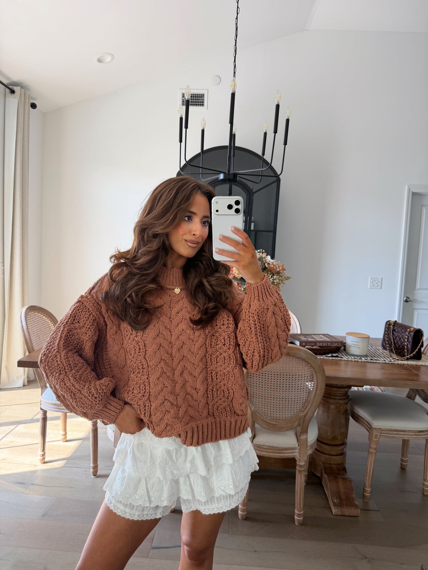 Marshmallow Cozy Knit Sweater (Teddy)