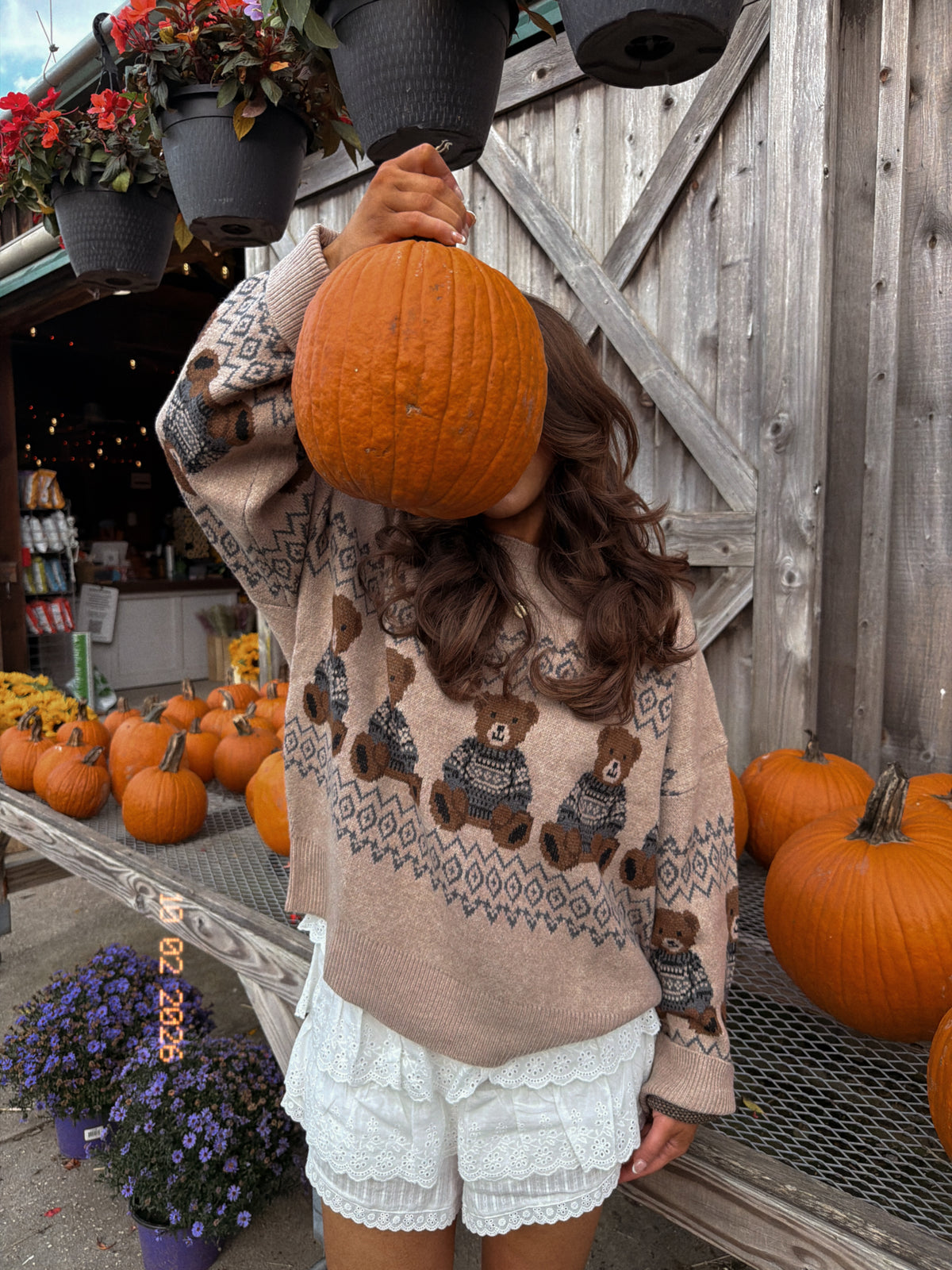 Beary Cozy Autumn Sweater (Oat)