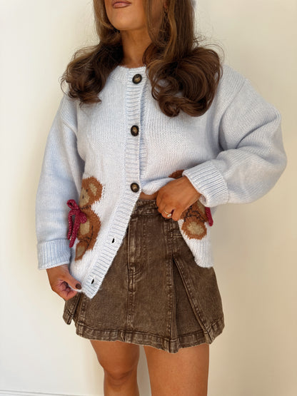 FROSTY TEDDY BEAR CARDIGAN LIMITED EDITION