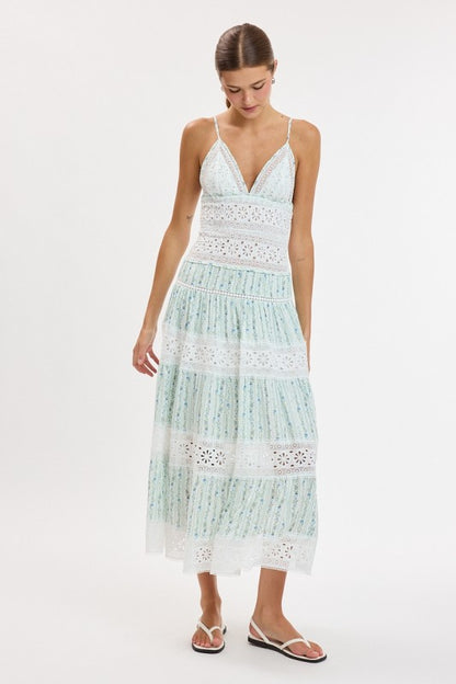 Darling By The Sea Maxi Dress (Vintage Blue Rose)