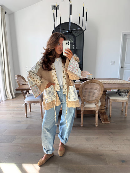 Grateful Autumn Vintage Floral Jacket