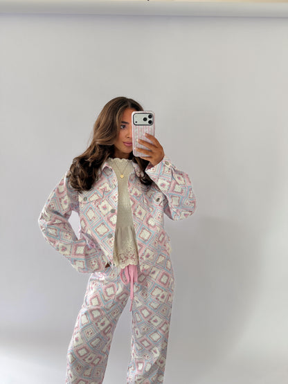 Pretty Petal Denim Barrel Jeans (can’t restock)