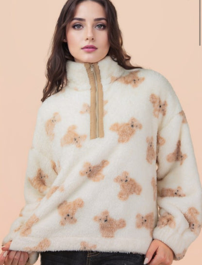 Teddy Bear Snuggle Sherpa Pullover 🐻