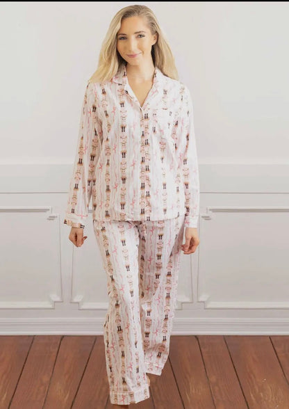 Nutcracker & Bows Pjs 100% Cotton