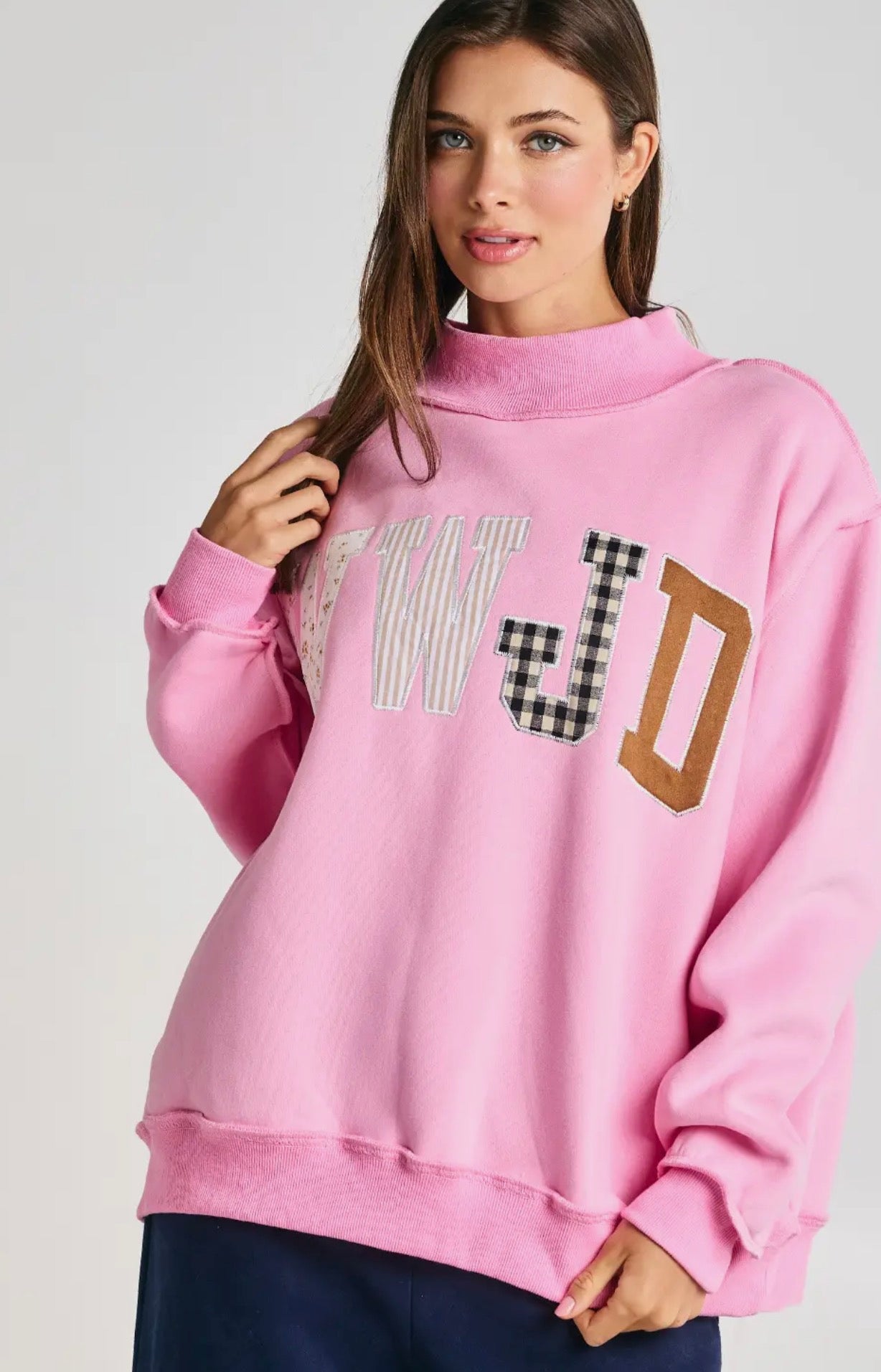 Wwjd Pink Mockneck