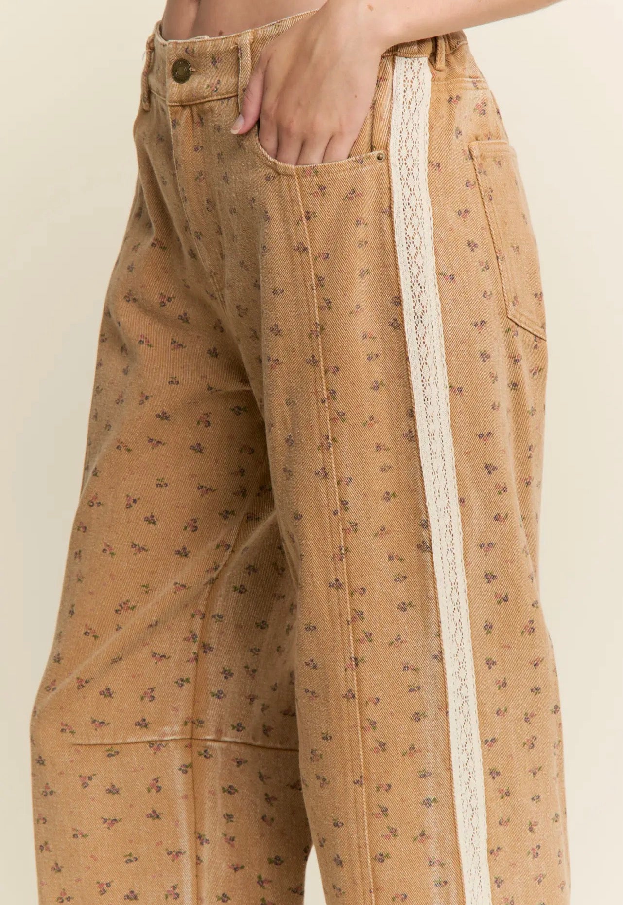 Floral Lace Gal Jeans (can’t restock)