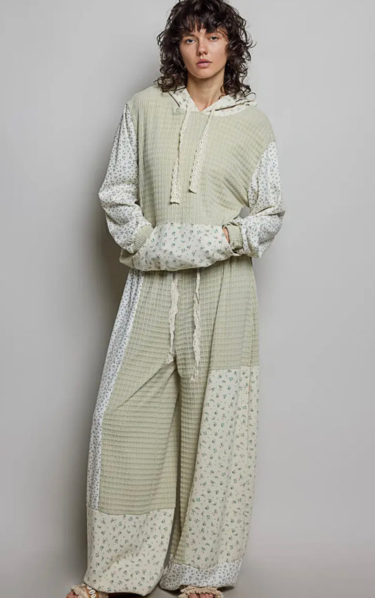 Hamptons Garden Floral jogger (Sage)