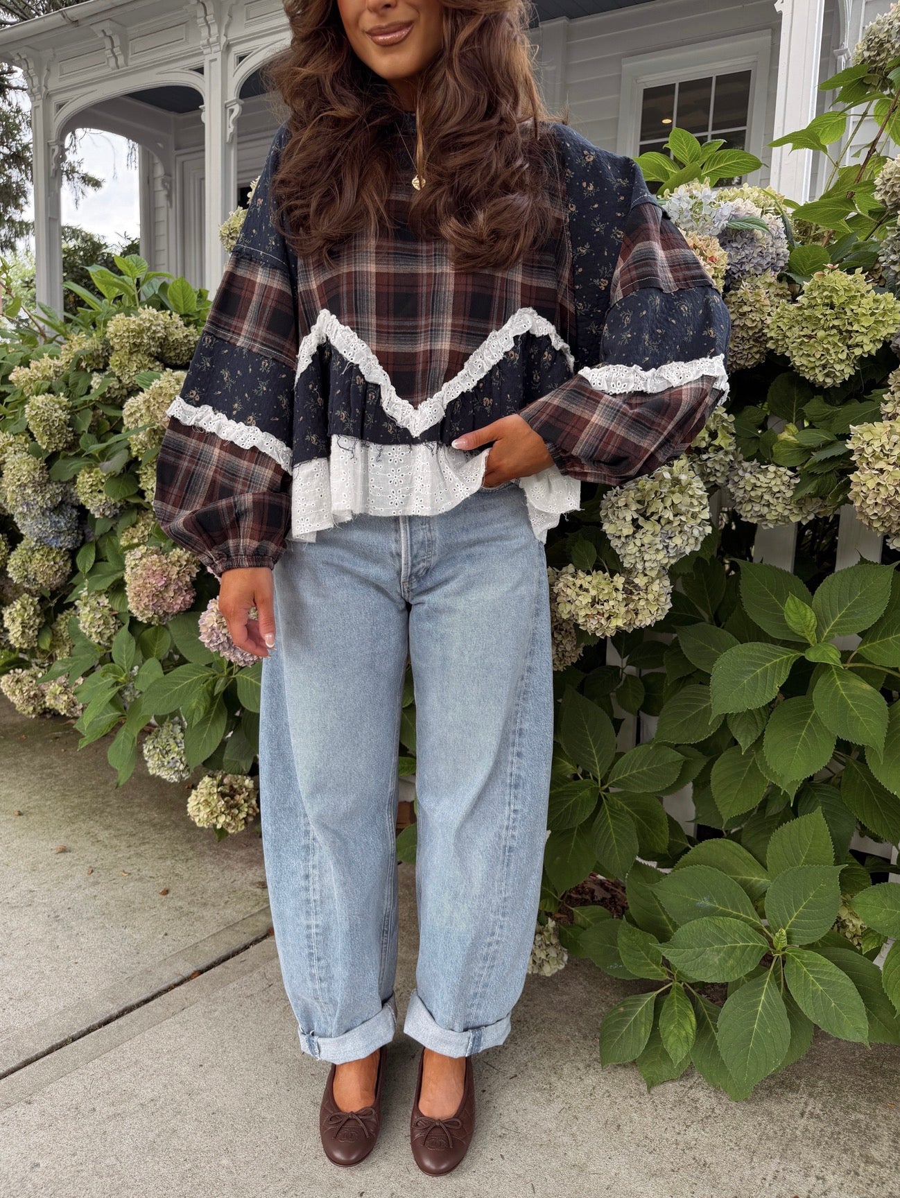 Willow Vintage Floral YDS X POL EXCLUSIVE Top (Midnight/Chocolate) SHIPS PRE-ORDER  3rd RESTOCK RE-CUT