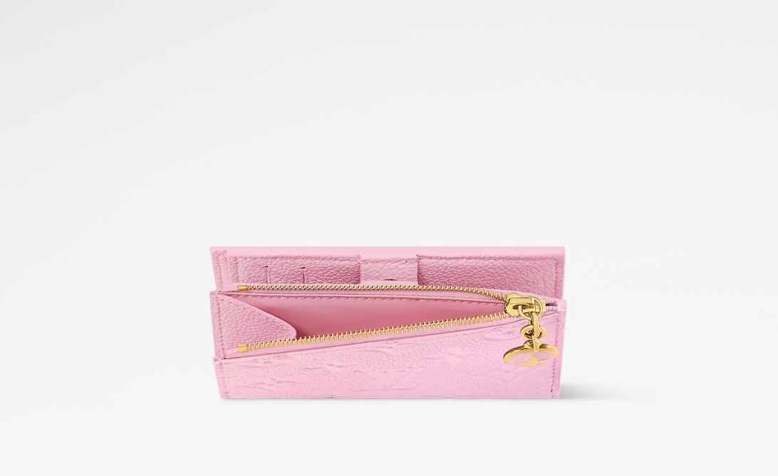 Lv pink gently used wallet bi fold