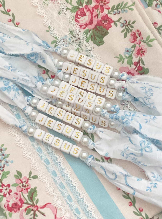 Jesus Shabby Chic Bespoke Bracelet