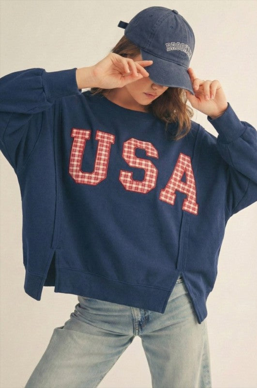 USA GINGHAM CREW 🇺🇸 (Blue)