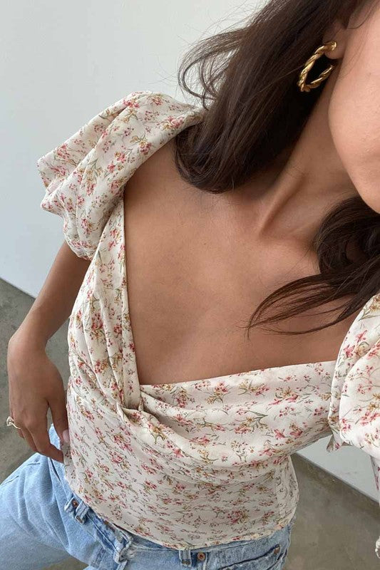 Brooke Puff Sleeve Floral Top