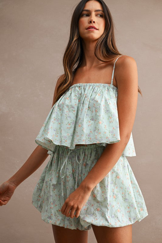 Mint Vintage Floral Bubble Set early access