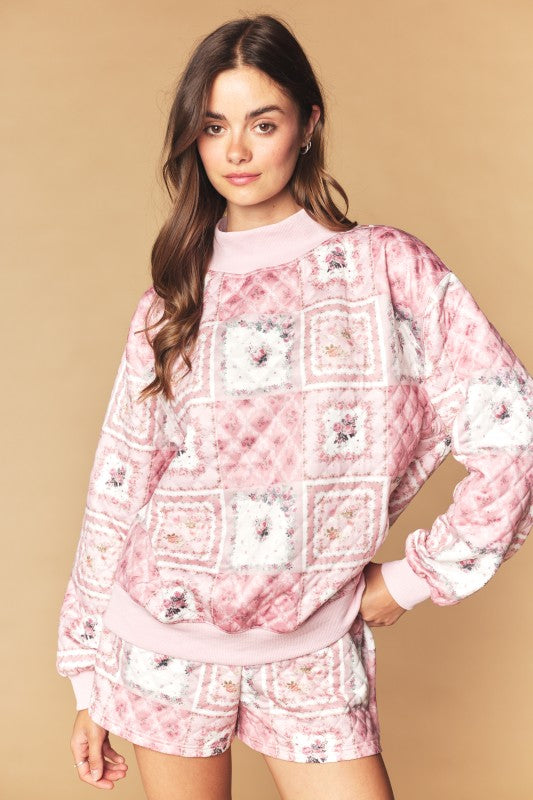 Vintage Rose Belle Quilted Set