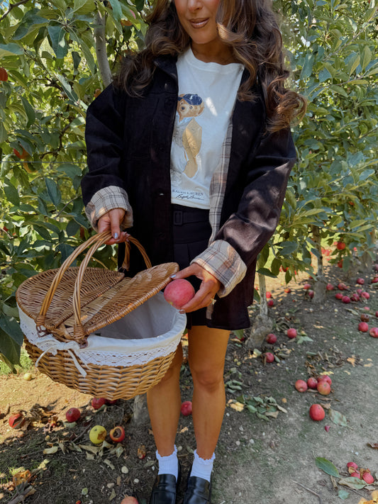 Orchard Black Corded Barn Jacket