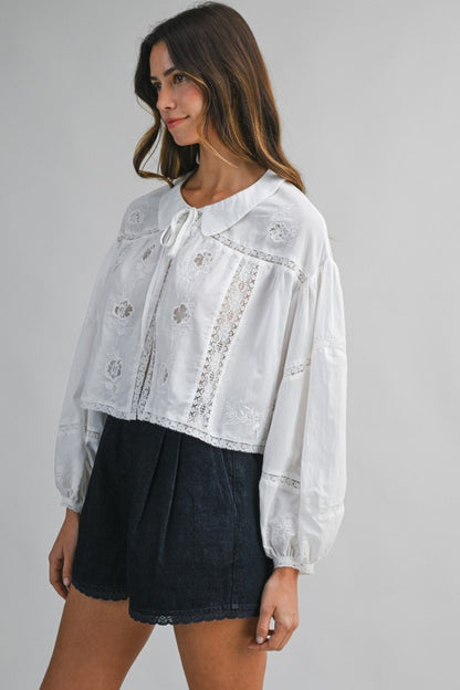 Dainty Darlin’ Lace Eyelet Top