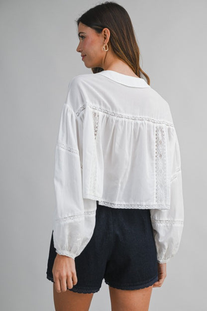 Dainty Darlin’ Lace Eyelet Top
