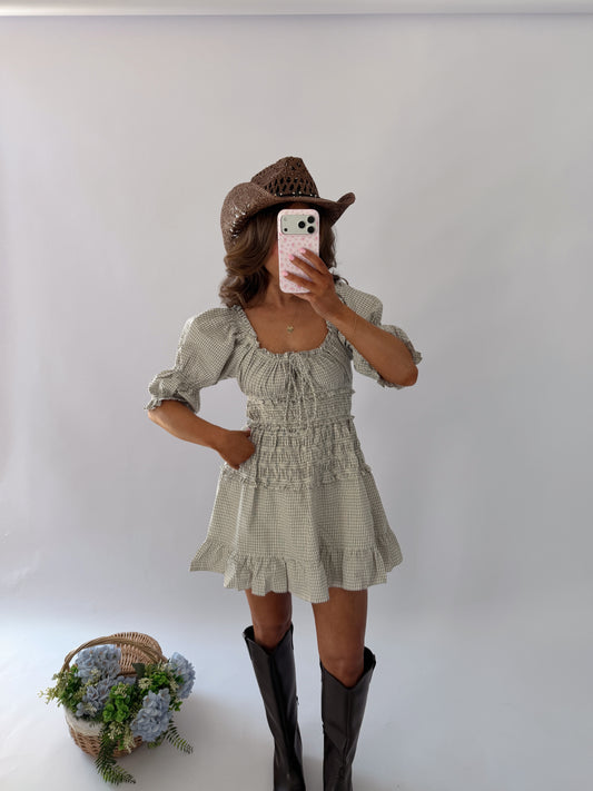 Bay Breeze Gingham Mini Dress