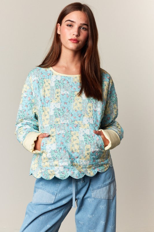 QUILTED COZY DAYS PULLOVER Doorbuster