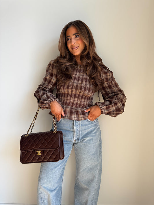 Cinnabon Flannel Top