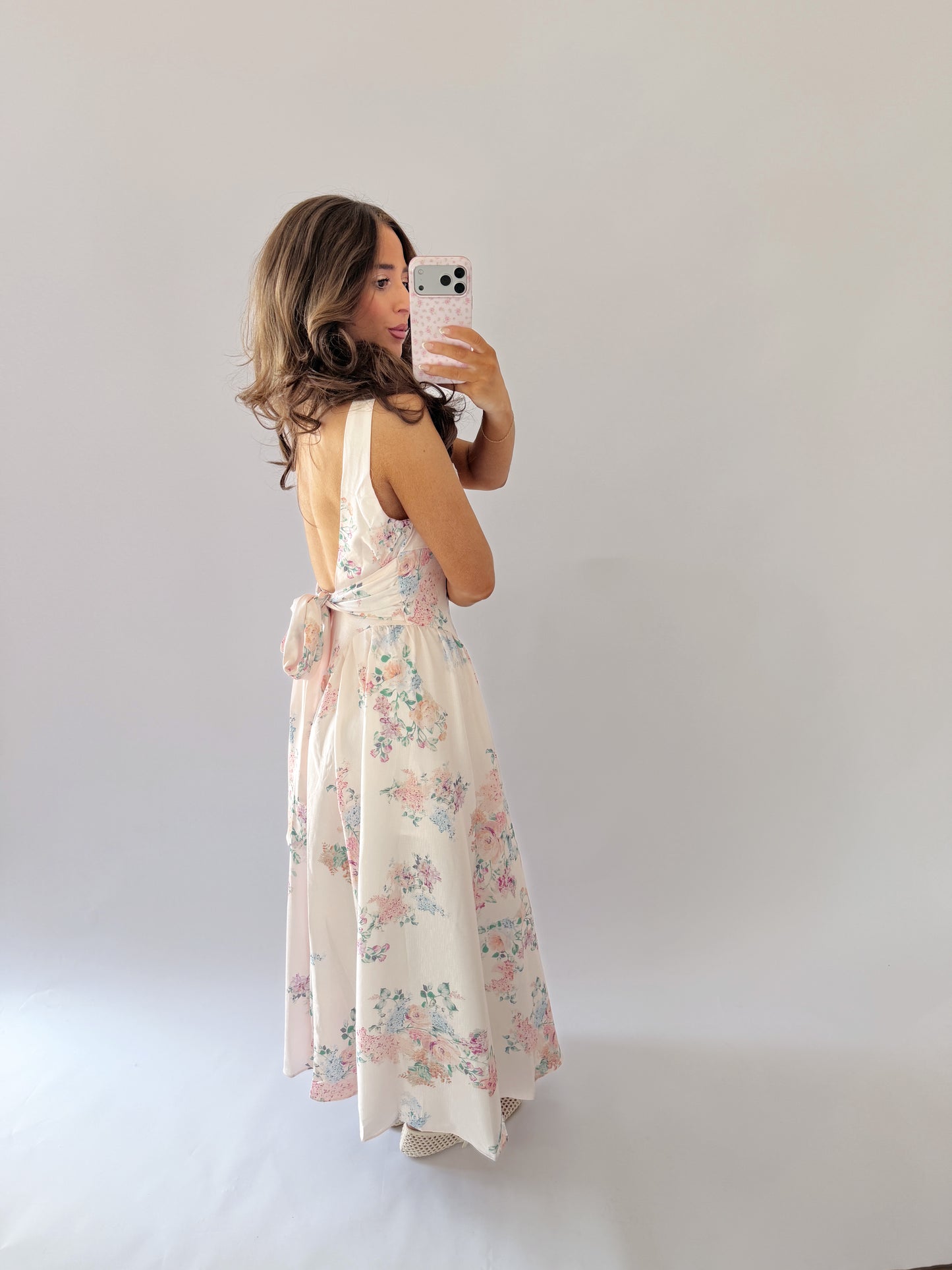 Versailles Floral Bow Maxi Dress