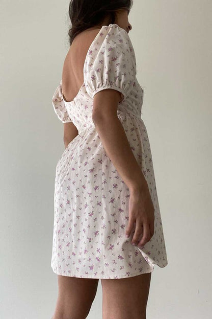 Mariela BabyDoll Ivory Floral Dress