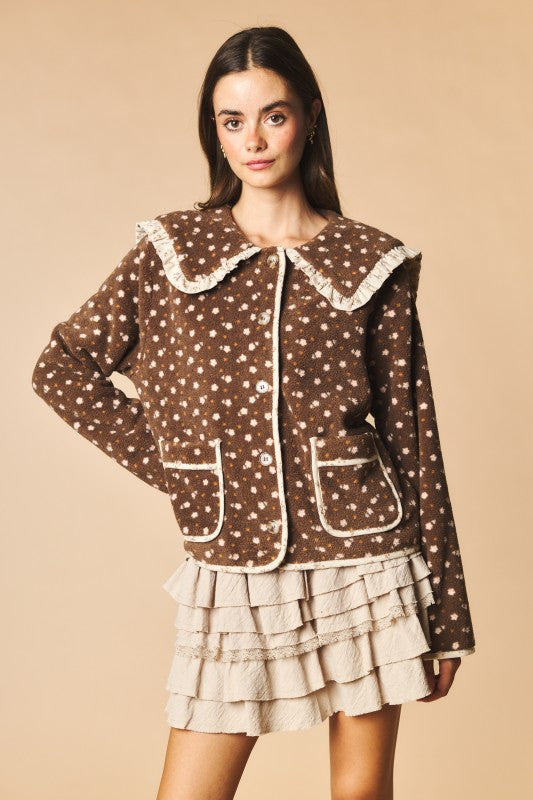 Cocoa Bloom Sherpa Jacket