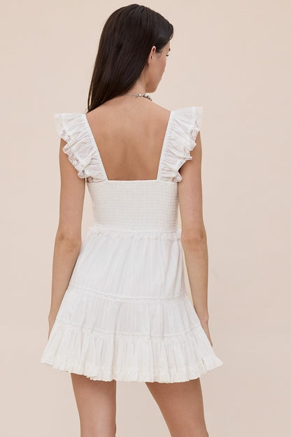 Darling Vintage Mini Dress (White)