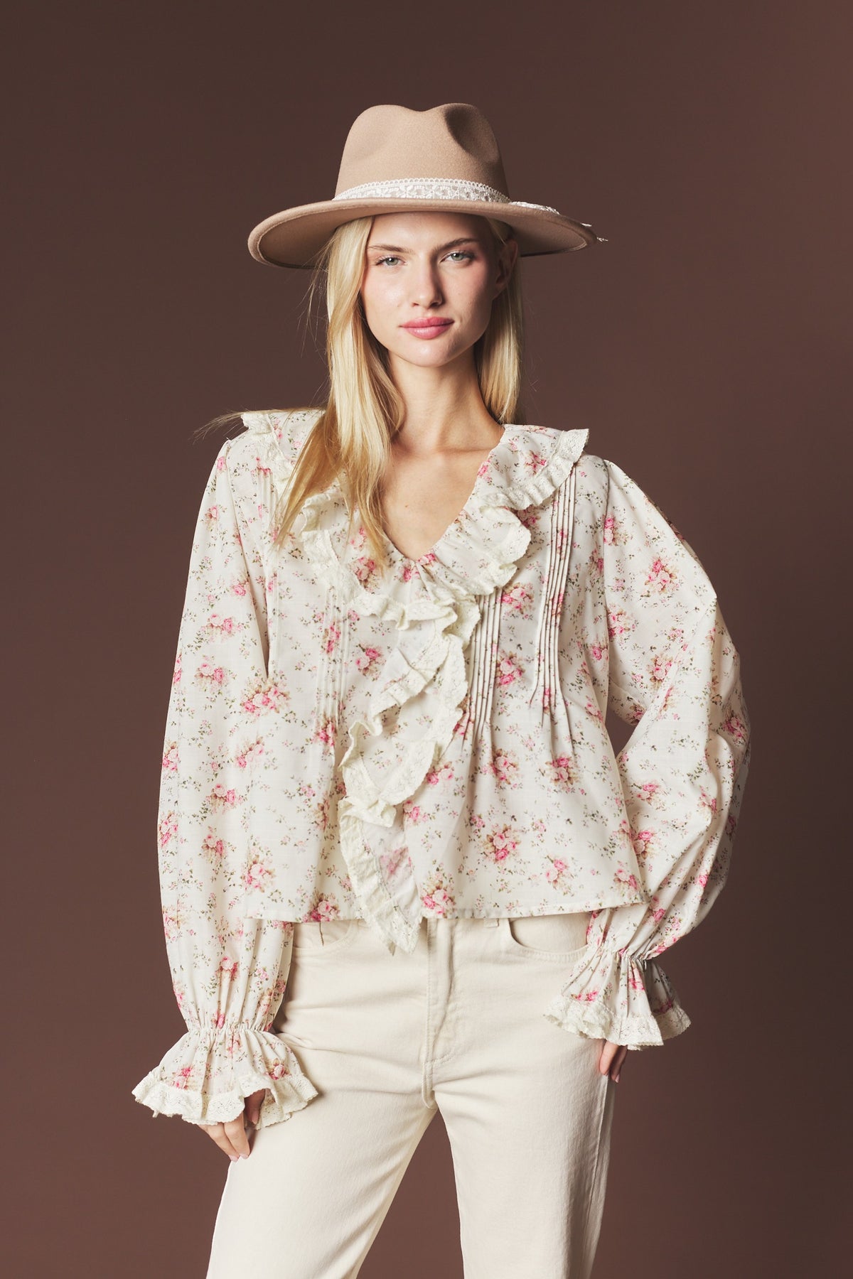 Cottage Flora Ruffled Vintage Top (Early Access)