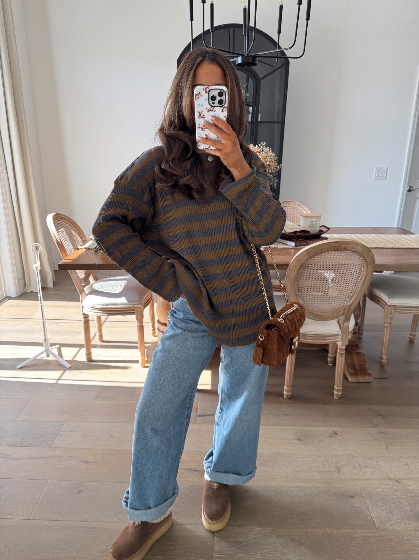 Willowmore Knit Top (Olive Charcoal)