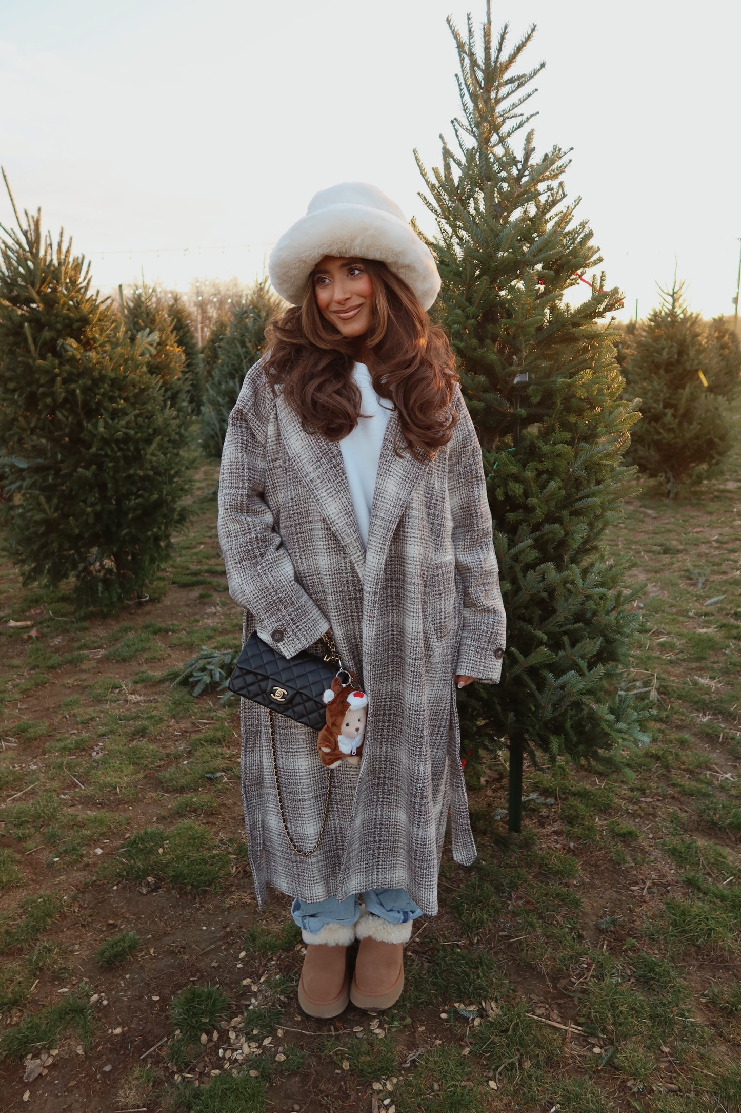 Winter Wonderland Belted Peacoat