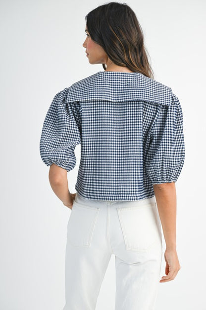 Seabreeze Vintage Gingham Top