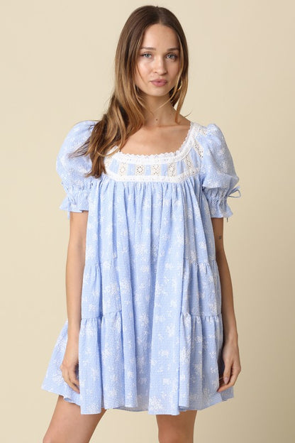Hamptons Hydrangeas Mini Dress