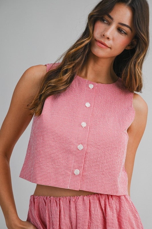 Ruby Gingham Bubble Set
