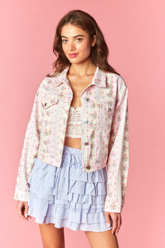 East End Vintage Floral Dreams Denim Jacket