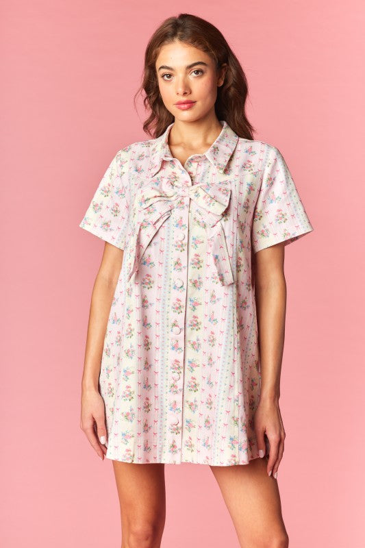 East End Vintage Floral Bow Dress