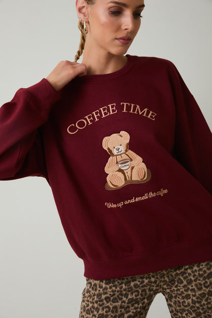 Brew Bear Burgundy Crewneck