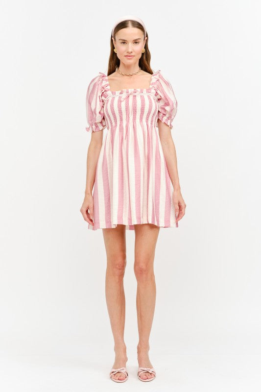 Cabana Mini Puff Sleeve Dress