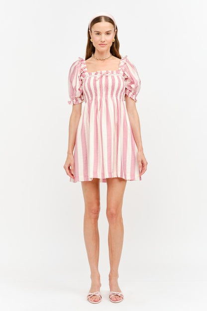 Cabana Mini Puff Sleeve Dress