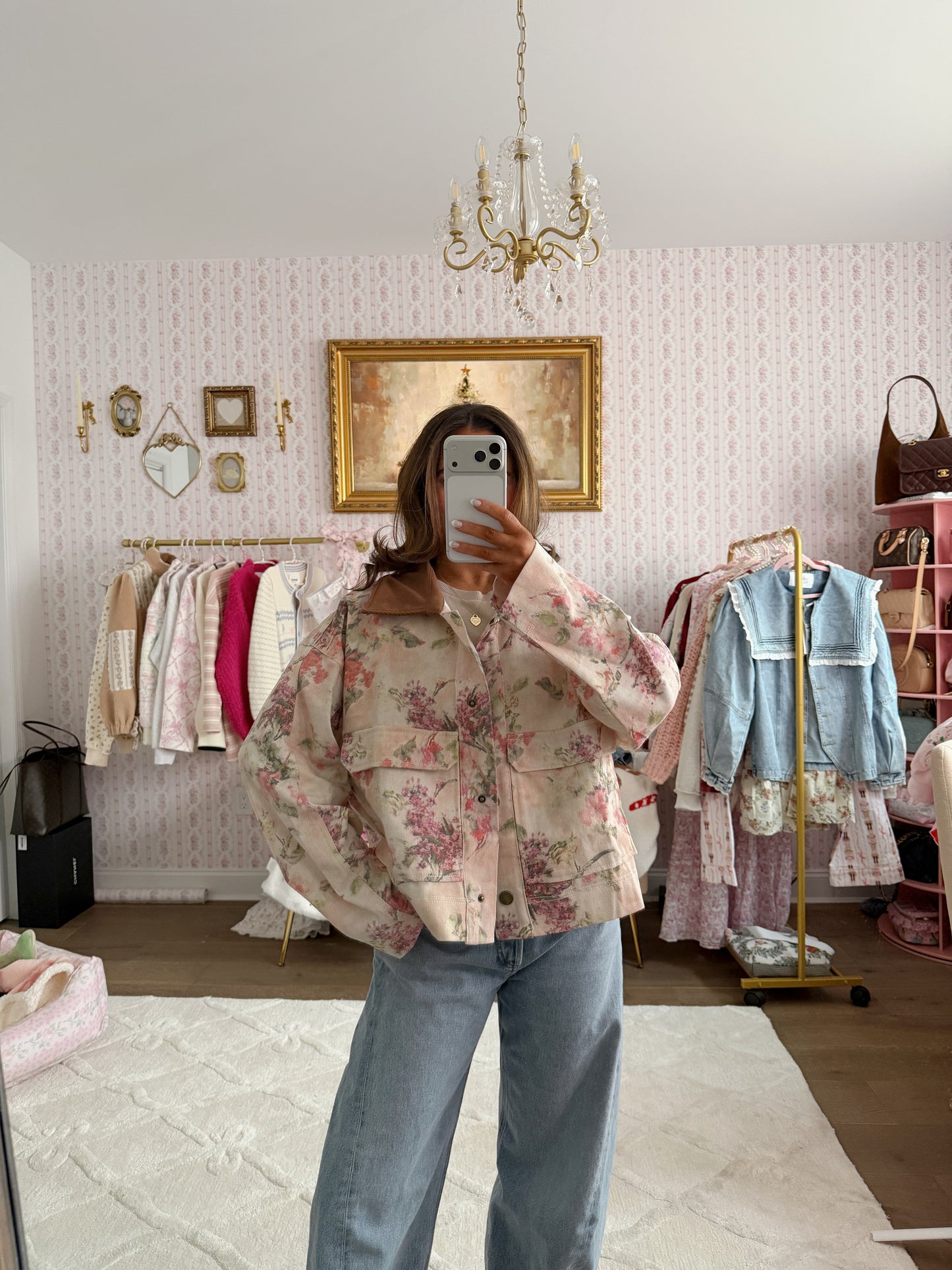 Floral Christmas Wish Barn Jacket