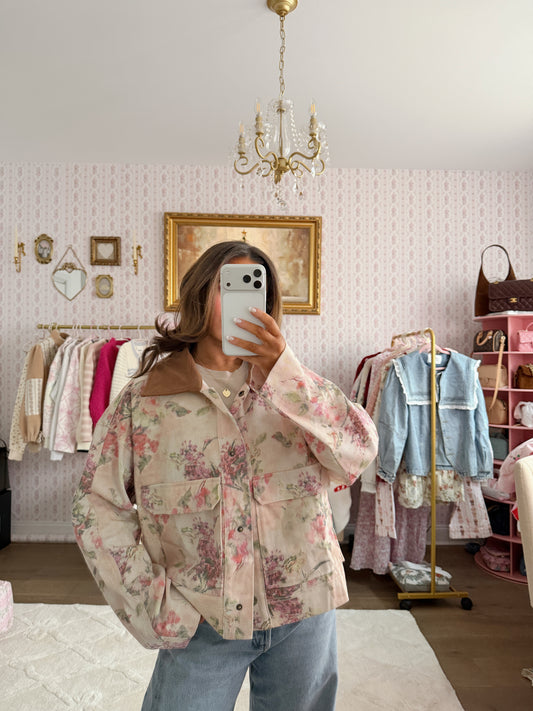 Floral Christmas Wish Barn Jacket