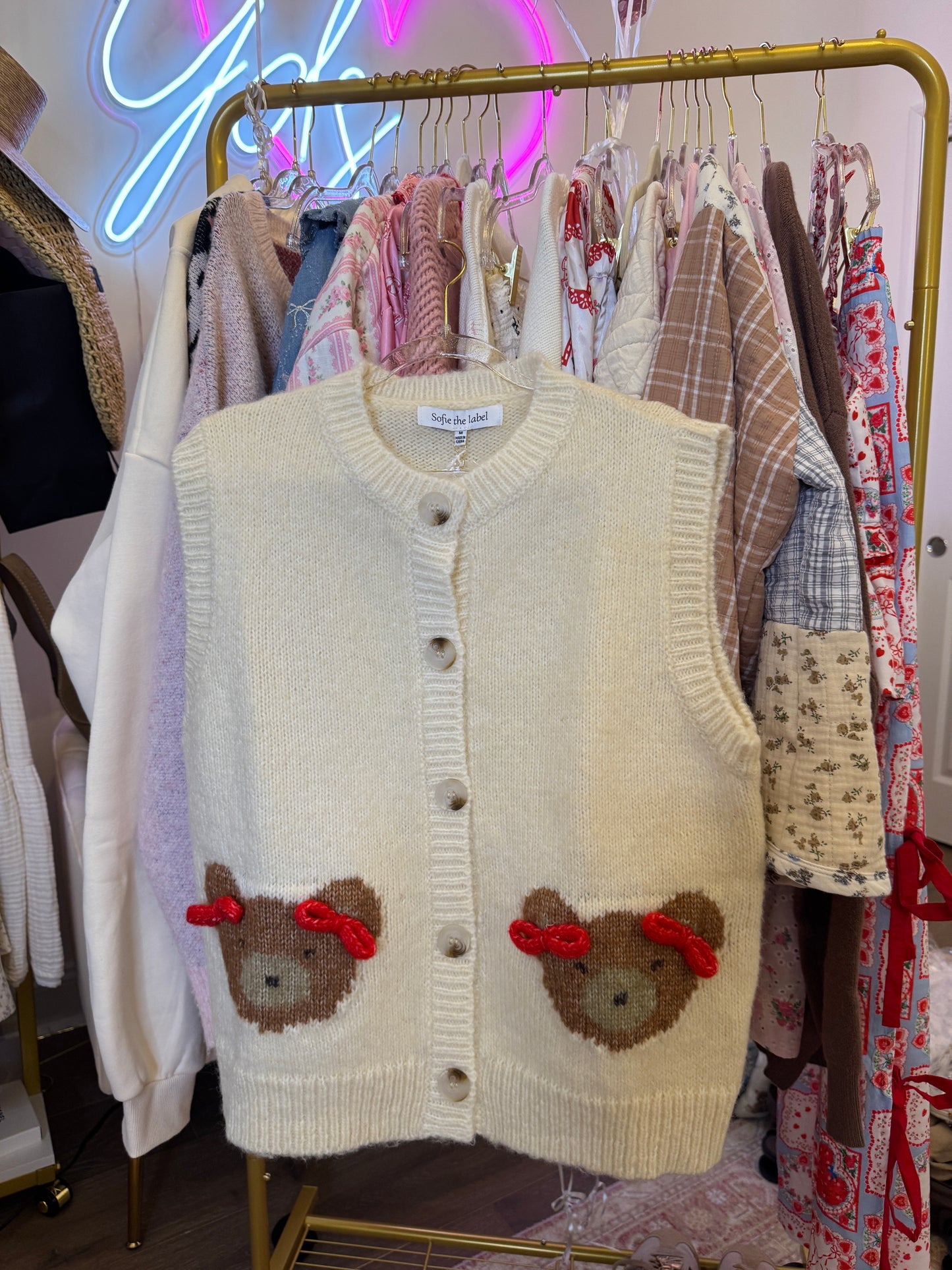 Claire Teddy Sweater Vest