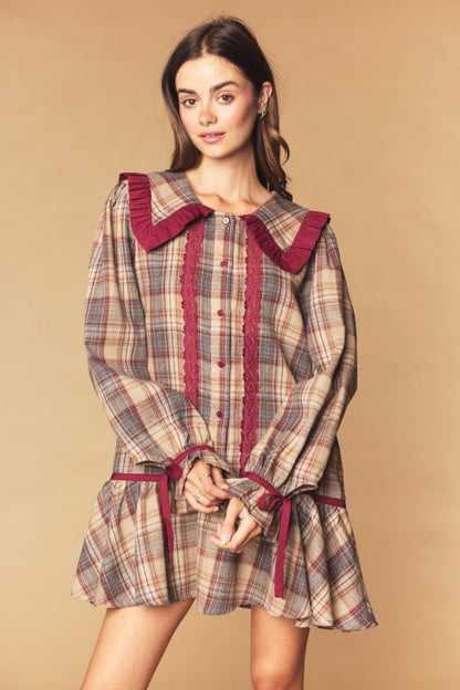 Holiday At The Manor Vintage Mini Dress