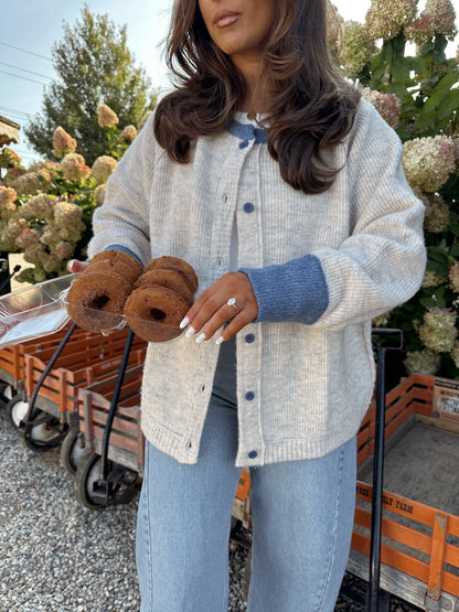 Blueberry Oatmeal Cookie Sweater Cardigan 🫐