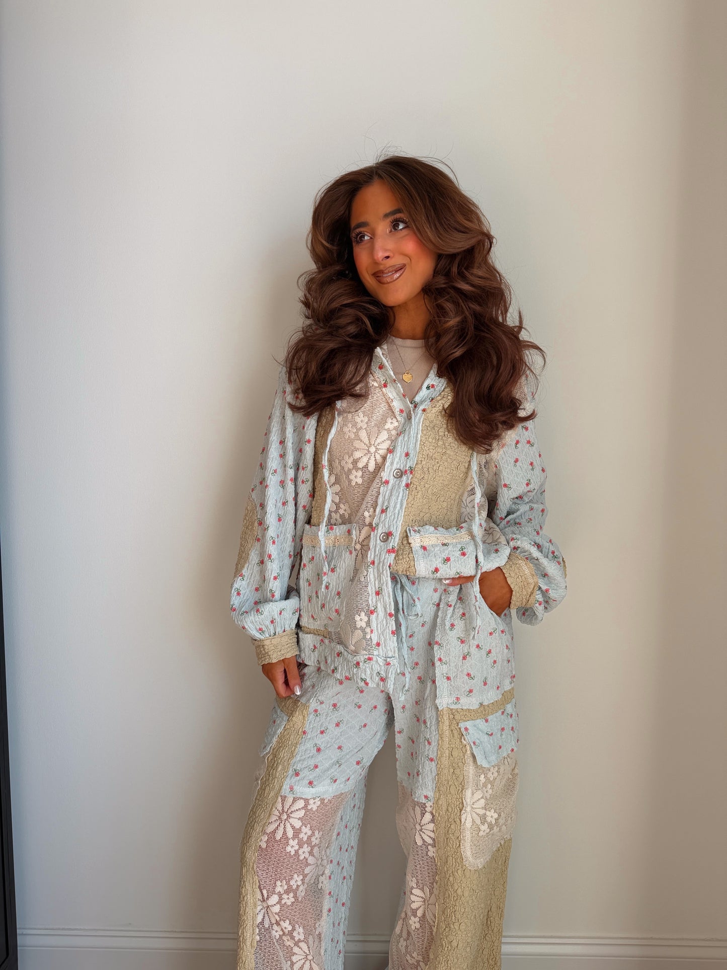 Elsa Ditsy Floral Hooded Jacket