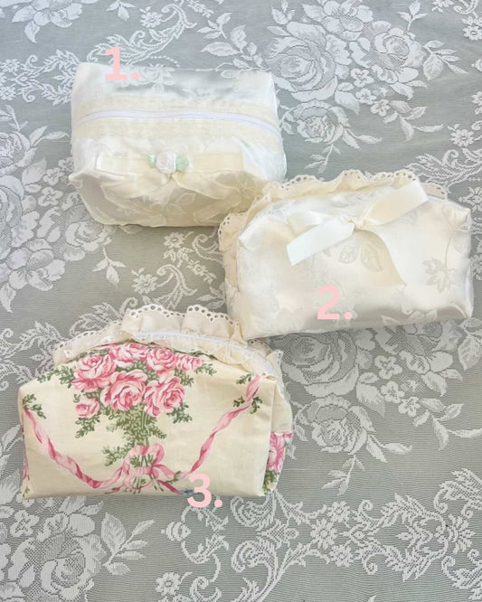 Floral Bespoke Vintage Cosmetic Bag