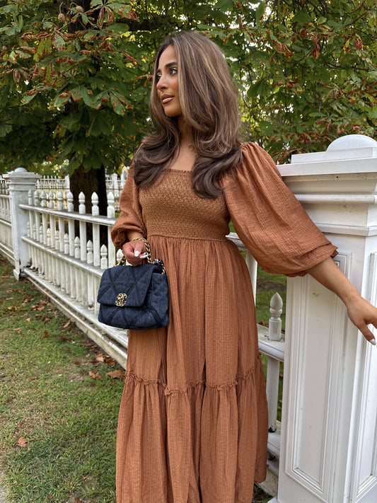 Pumpkin Spice Midi Dress