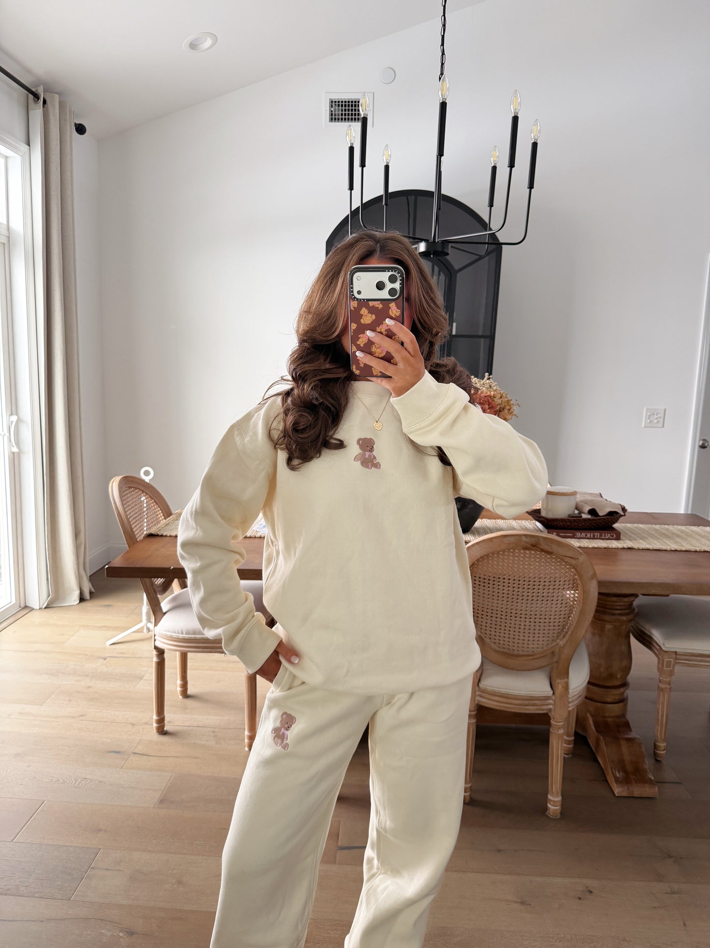 Teddy Beary Cozy Embroidered Sweatshirt