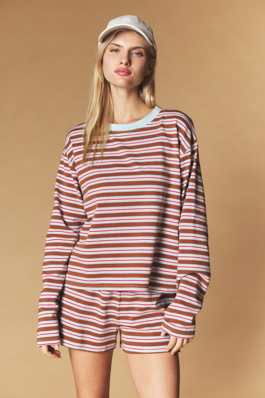 Sea salt caramel striped set