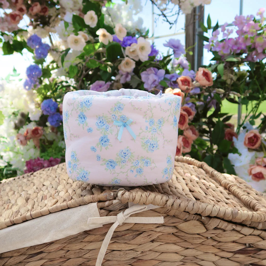 Vintage Blooms Puff Bucket Organizer (small)